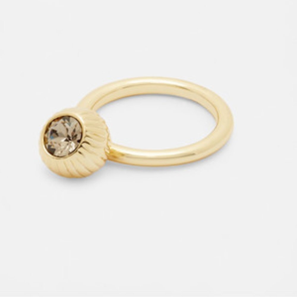 Ted Baker Plisse Crystal Ball Ring